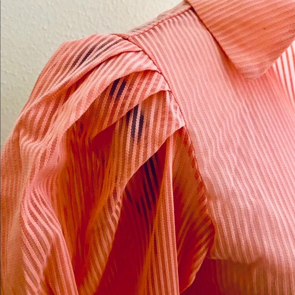 STORY MFG || Sheer Button-Up Top in Bubblegum Pink - SZ Small *NEW W/ TAGS* - Picture 6 of 6